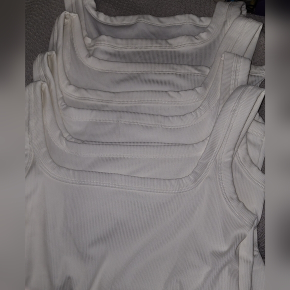 White Ribbed Tank Tops - Picture 6 of 10